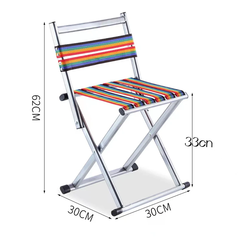 

Outdoor Foldable Backrest Chair Thickened Maza Folding Stool Fishing Chair Small Stool Portable Small Bench