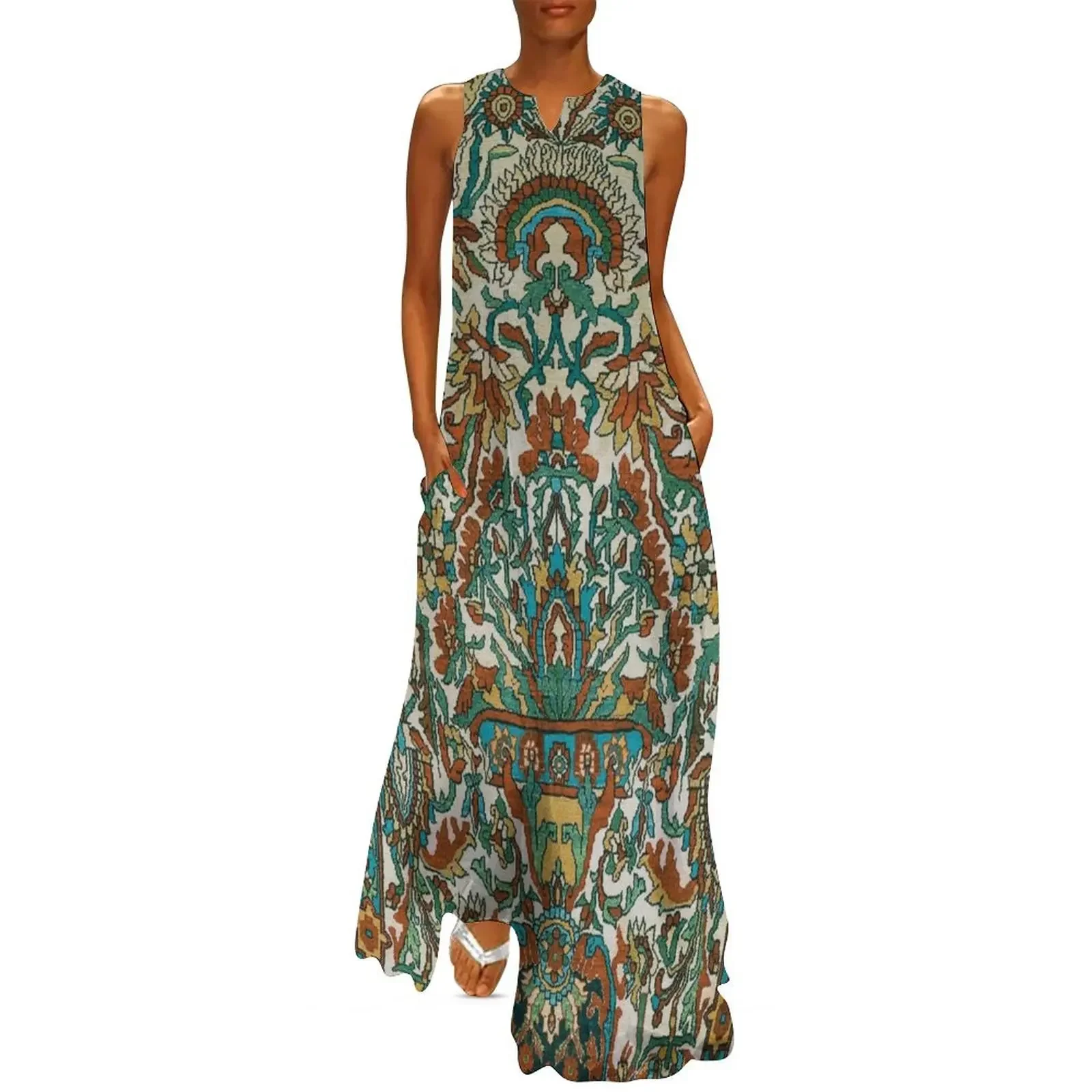

Sarouk Persian Rug Print Long Dress sexy dress dresses for womens long dress women