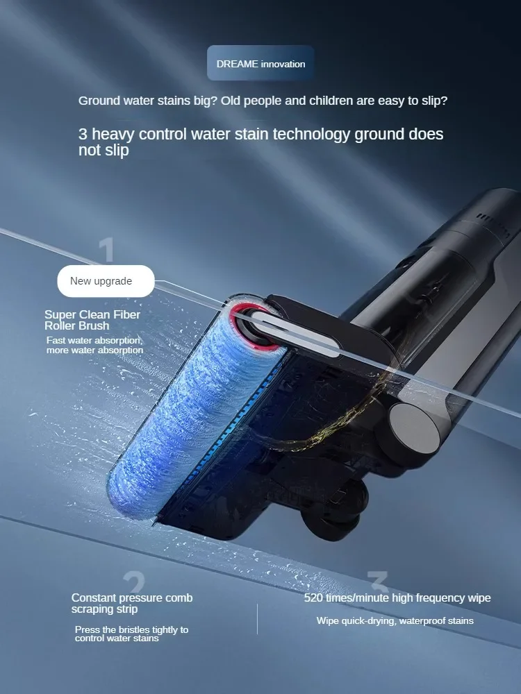 Dreame Hot Water Washing Machine Washing Mopping Vacuum One Sterilization Hot Air Drying Home Appliances 16000pa 100-240V