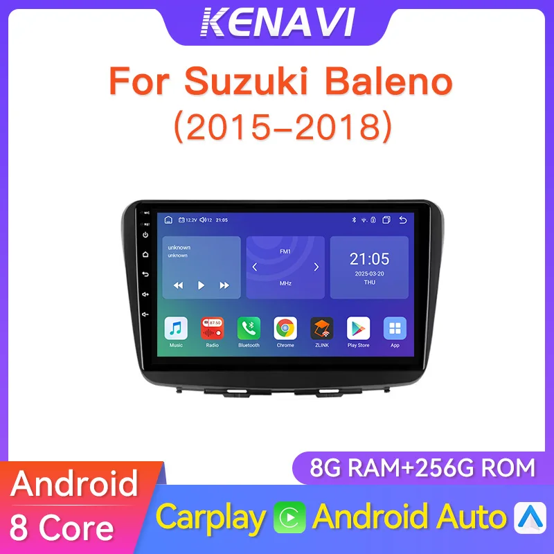 

Автомобильная стереосистема 2 Din Android для Suzuki Baleno 2015-2018 Lntelligent Center Мультимедийный видеоплеер Навигация GPS Carplay Android Авто головное устройство с экраном без DVD