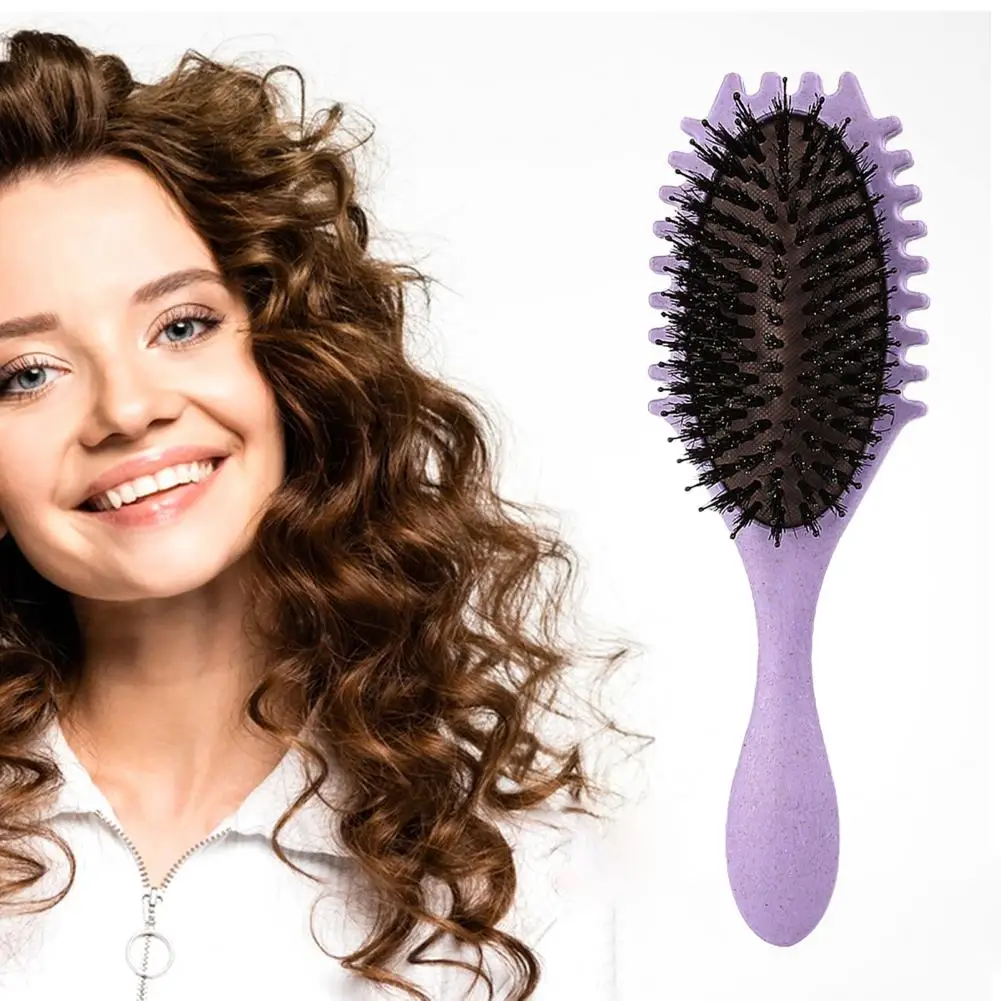 Curl Defining Hair Brush Soft Bristles Scalp Massage Curly Hair Shaping Styling Detangling Comb Women Hairdressing Tool Gadget