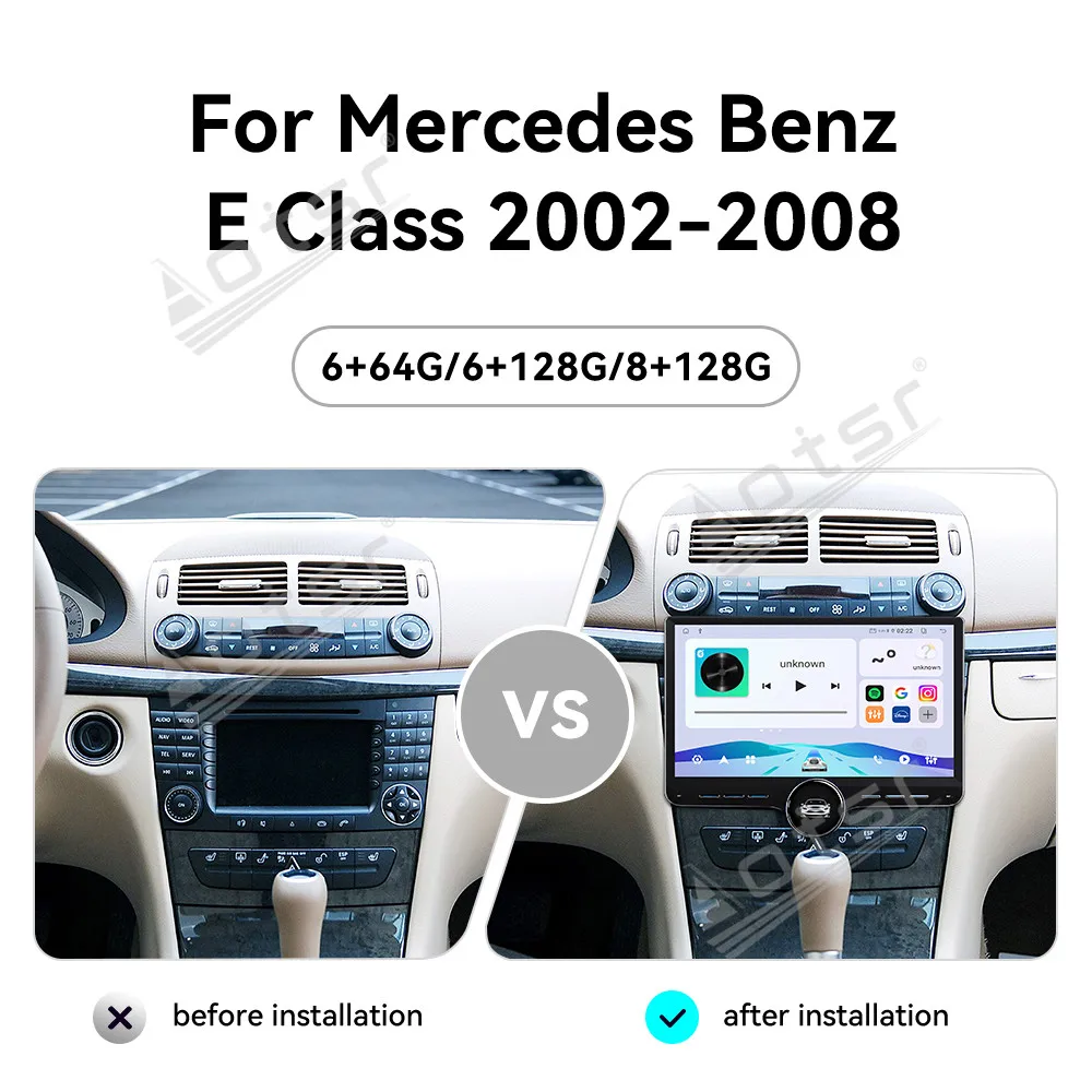 11.5" Android 15 For Mercedes Benz E Class 2002-2008 CarPlay Car Radio GPS Navigation DSP Screen Multimedia Player Head Unit view 3