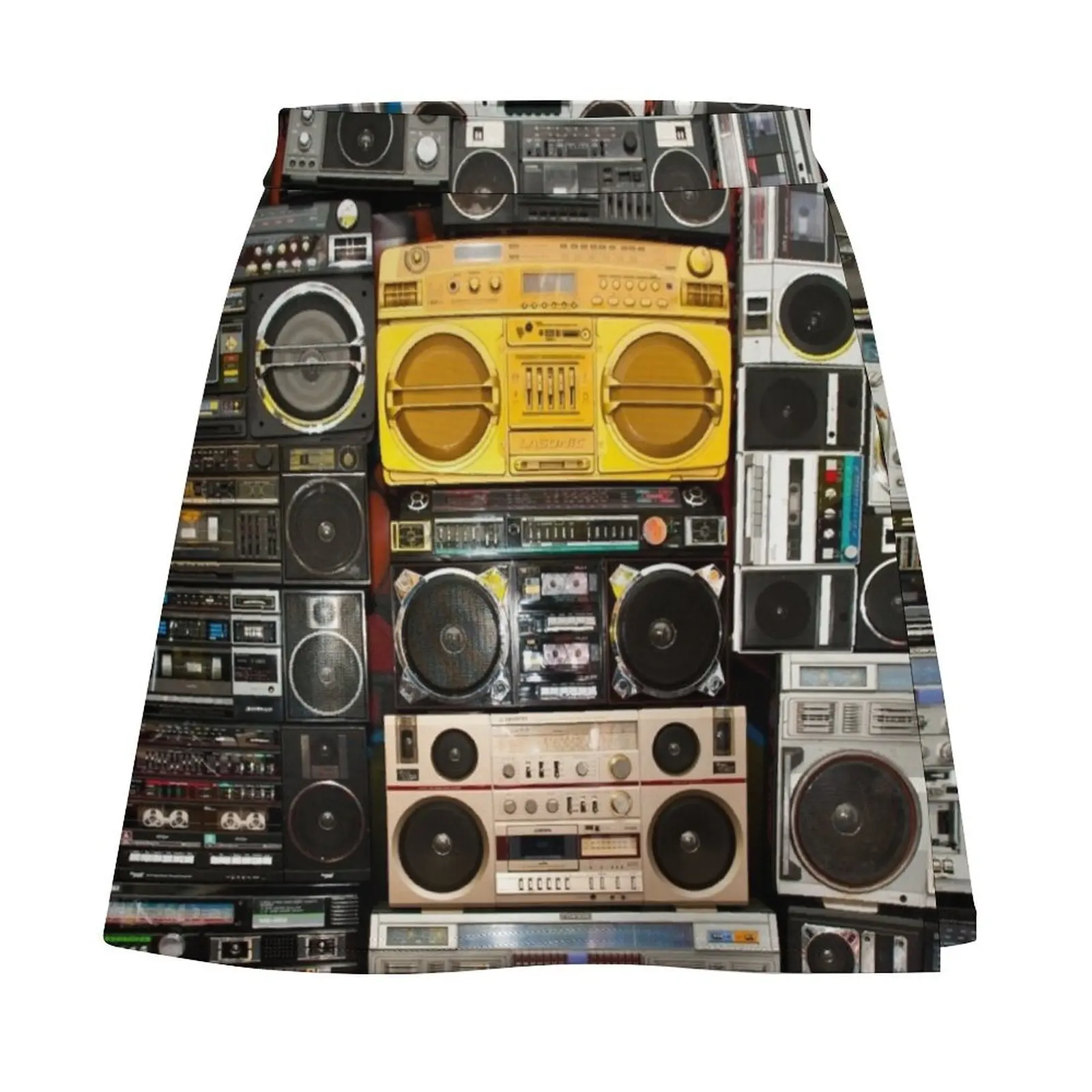 Wall Of Boomboxes Mini Skirt dress elegant social women's skirts Clothing Mini Skirt