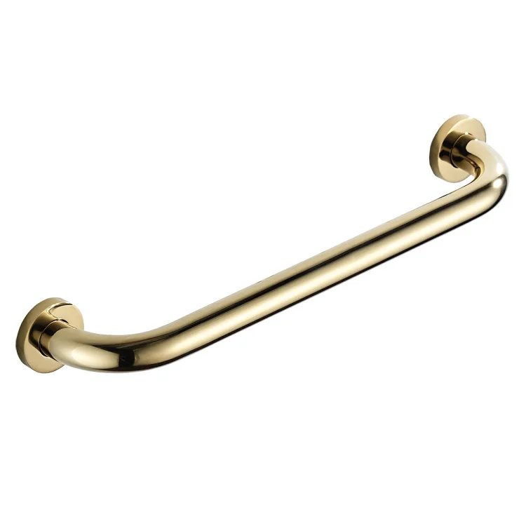

Polished Gold Bathroom Grab Bar, Brass Safety Hand Rail, Wall Mounted Shower Assist Handle for Seniors, Kids & Handicap