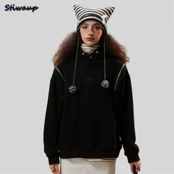 Women's Zip Hooded Sweatshirt for Women Men's Hoodies for Men Front Pocket Oversized Grey Hoodie Y2k Zip Clothes Matching Couple