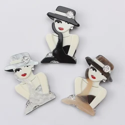 Luxury Girls Fashion Brooch Women's Acrylic Clothing Bag Badge Pins Accessories