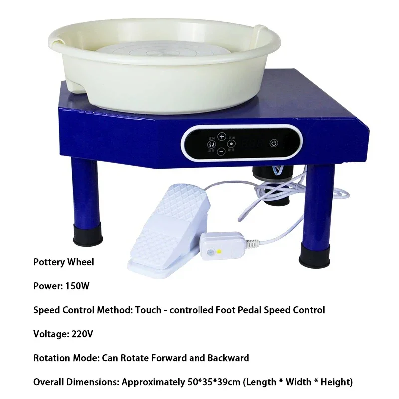 Electric Pottery Wheel Turntable For Clay Forming - Ceramic Mini Crafts Machine Ideal For Adults Home Use Children School Art Ed