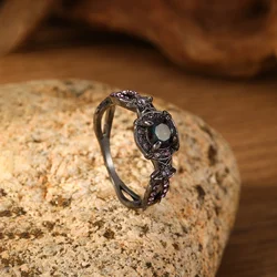 Fashion Gun Black olorful Imitation crystal Women's Ring Daily Accessories