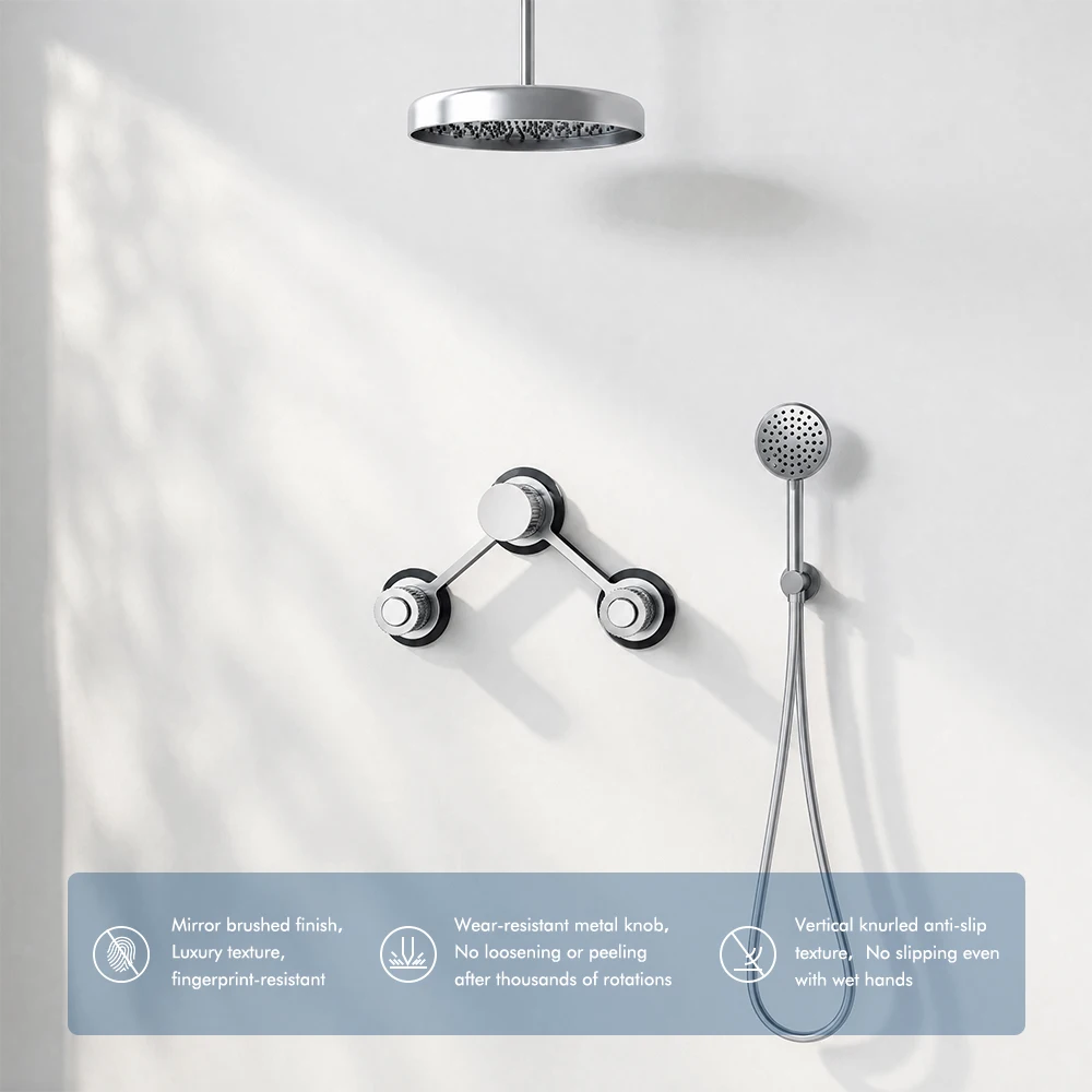 High End Bathroom Shower Mixer Set Original Design Concealed Shower System for Premium Building Projects