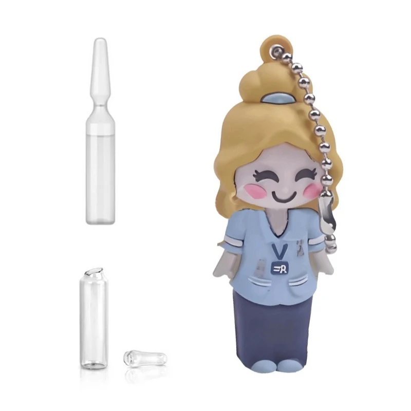 Shape Ampoule Bottle Opener Nurse Doctor Special Rubber Syringe Cutter Bottle Opener Keychain Two-in-one Multifunctional
