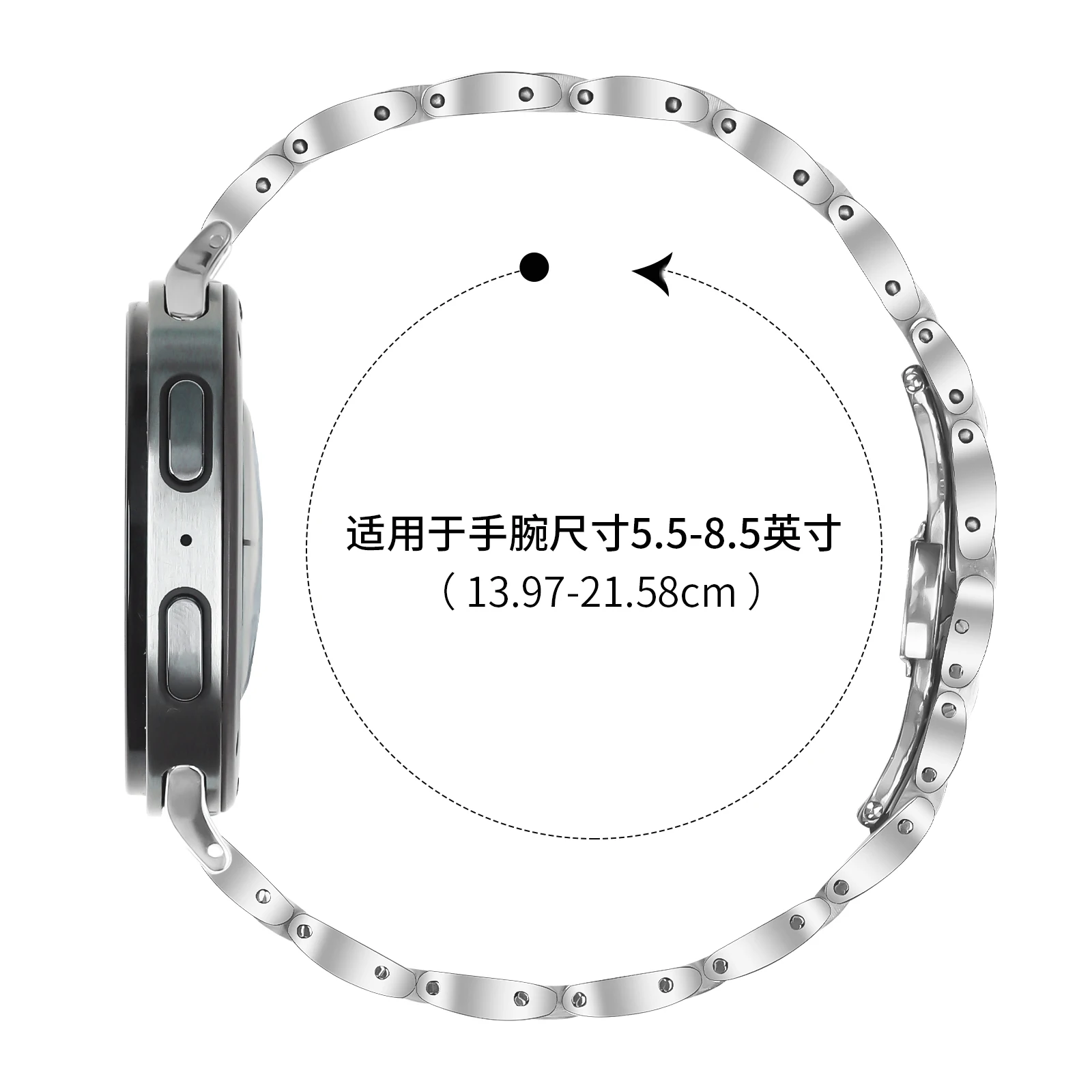 Для Samsung Galaxy Watch 8 40 мм 44 мм ремешок для часов из нержавеющей стали с круглой пряжкой браслет Correa для часов 8 классический ремешок 46 мм