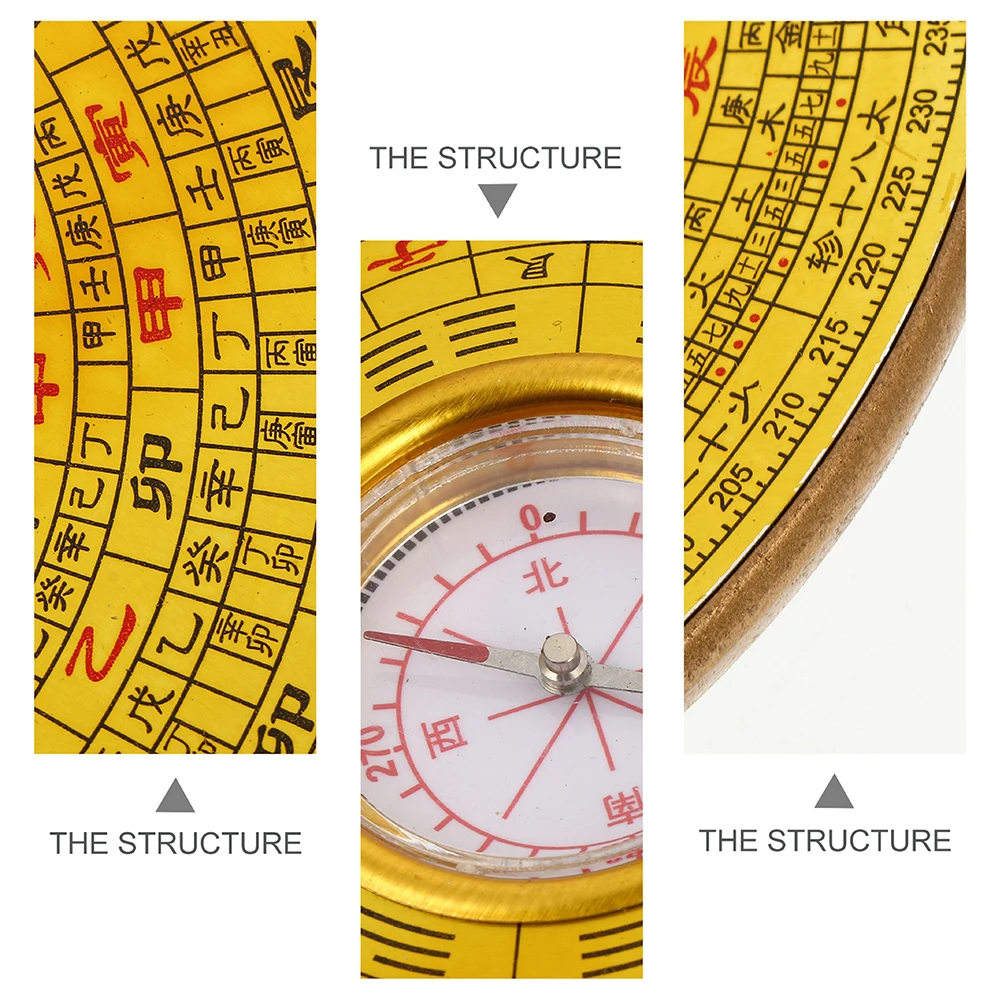 2 Pcs Geological Compass Sighting Demonstrator Education Tool Imitation Copper Hiking Stuff Travel Geology Teaching