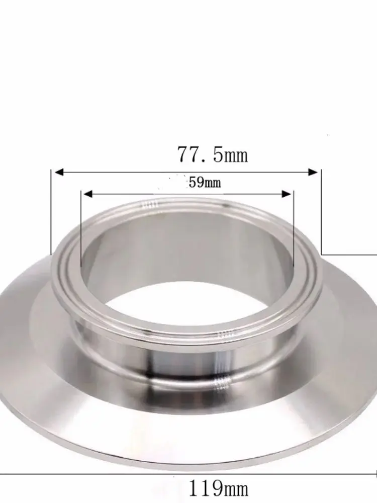 

Blind Reducer OD77.5mm x OD119mm Sanitary 304 Stainless Steel Blind Reducer with Tri-Clamp Flanges,Stub Ends,and Cover Plates