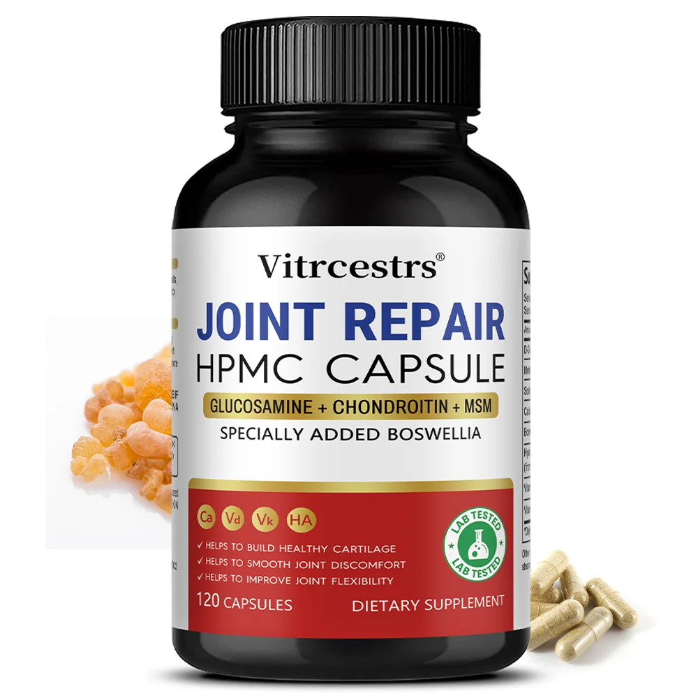 

D-Glucosamine Hydrochloride MSM Capsules - Sodium Chondroitin Sulfate Supplement, Mobility, Lubrication Joint & Bone Support