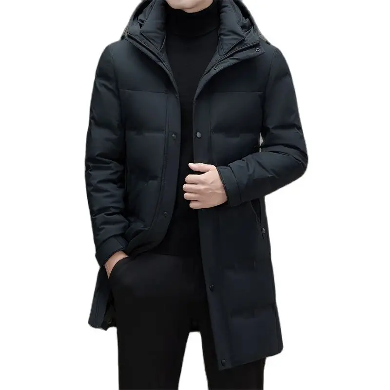 BATMO 2023 new arrival winter top quality 90% white duck down hooded Long jackets men,Thick warm coat men overcoat 623026