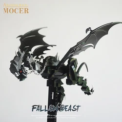 MOCER Ideas MOC Nazguls King of Rings Ringwraiths Fallen Beast Flying Dragon With Figures Set Building Blocks Kid Toys Gift