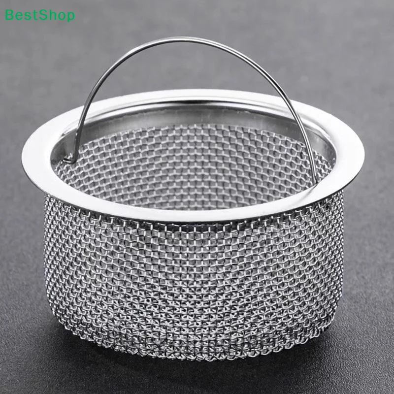 〔Q〕Stainless Steel Kitchen Sink Drain Strainer Fine Mesh Easy Lift Handle Prevents Food Waste Clogging Pipes For Daily Use