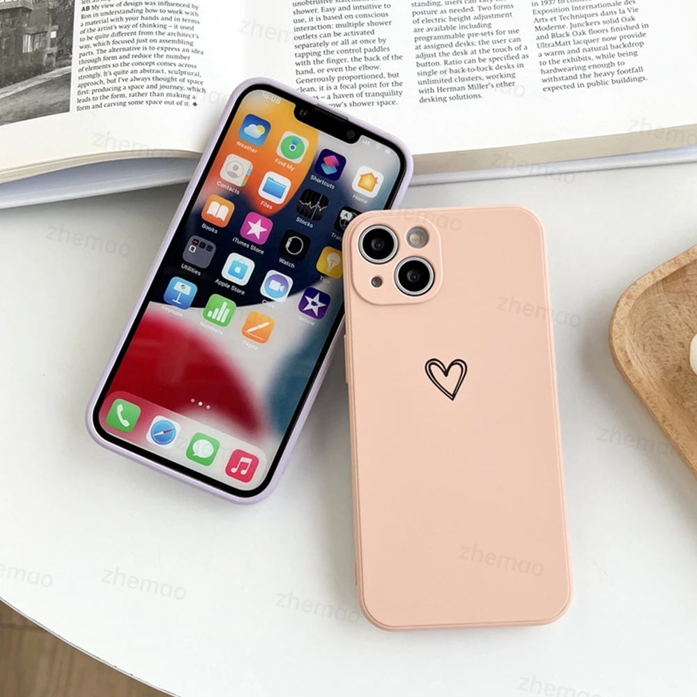 Luxus Flüssigsilikon Liebe Herz Handyhülle für Samsung Galaxy A73 A21S A72 A71 A31 A51 A33 A41 A50 A70 A13 Soft Cover – Detail 4