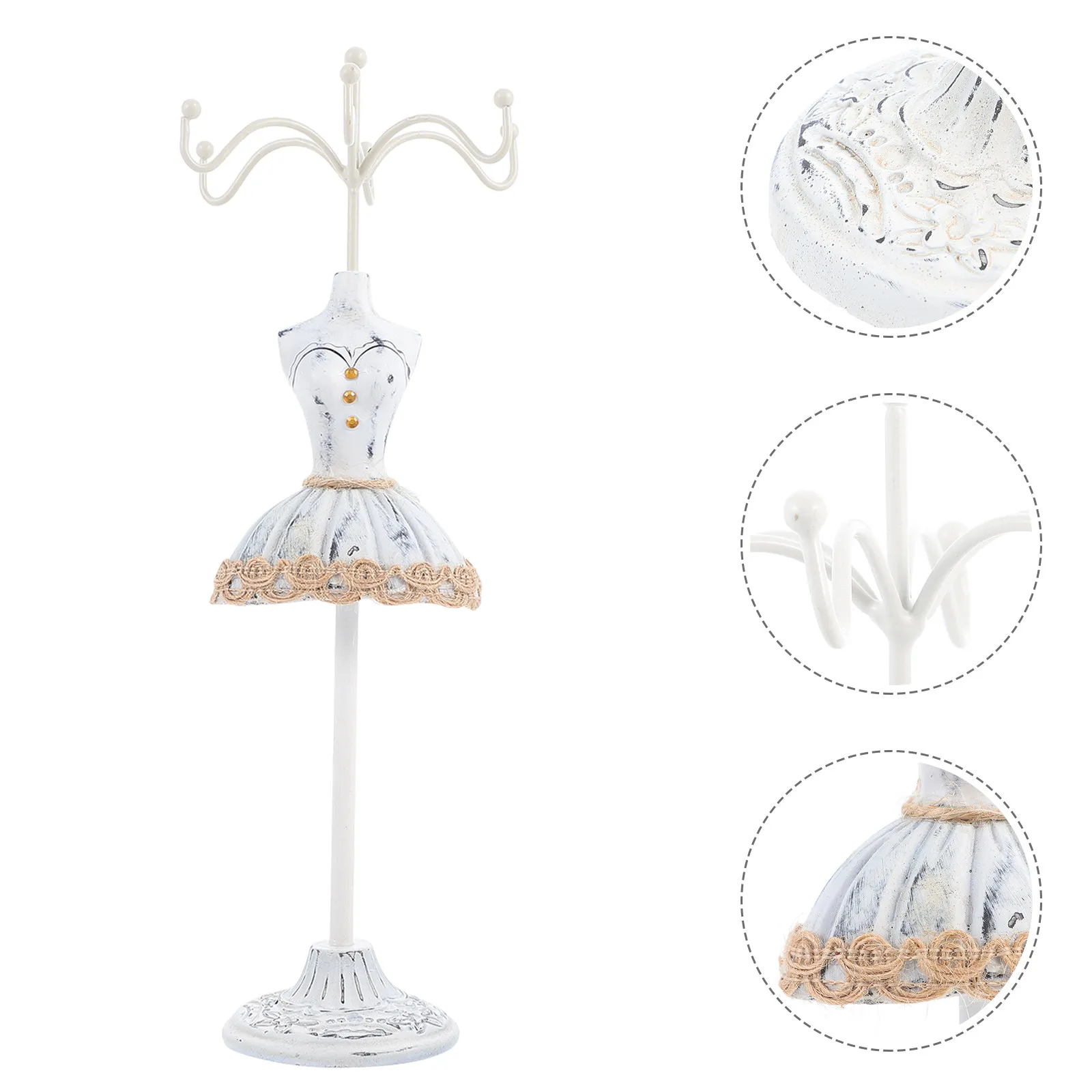 

1Pcs Rotating Jewelry Stand for Earrings Necklace Bracelet Display Storage Organizer Desktop Jewelry Holder Gift for Women