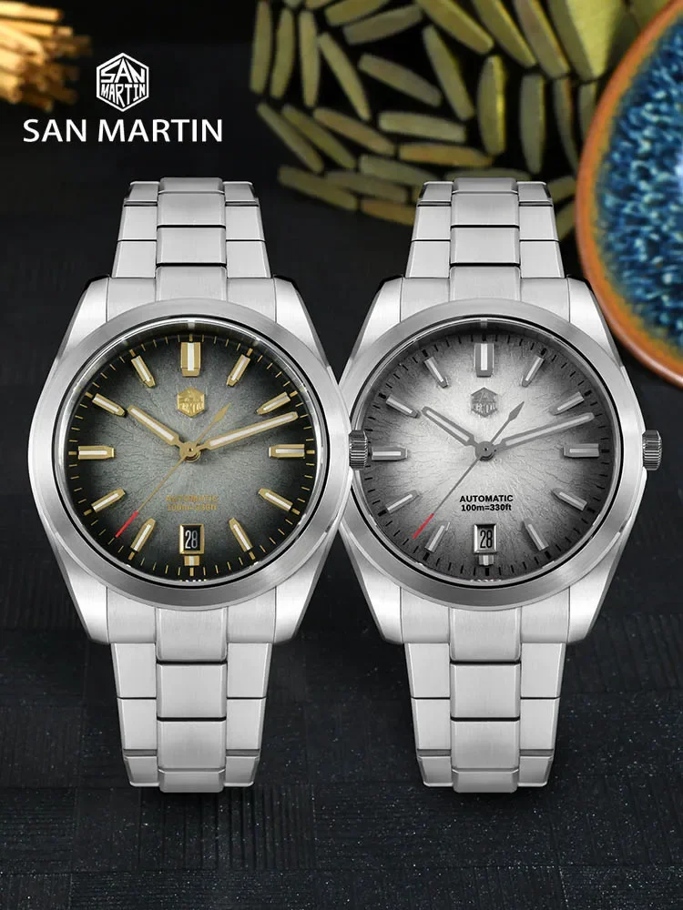 San Martin 36/39/42mm SN0144 JianZhan Dial Gada Watch Miyota 9015 Original Design Men Luxury Dress Automatic Mechanical Watches