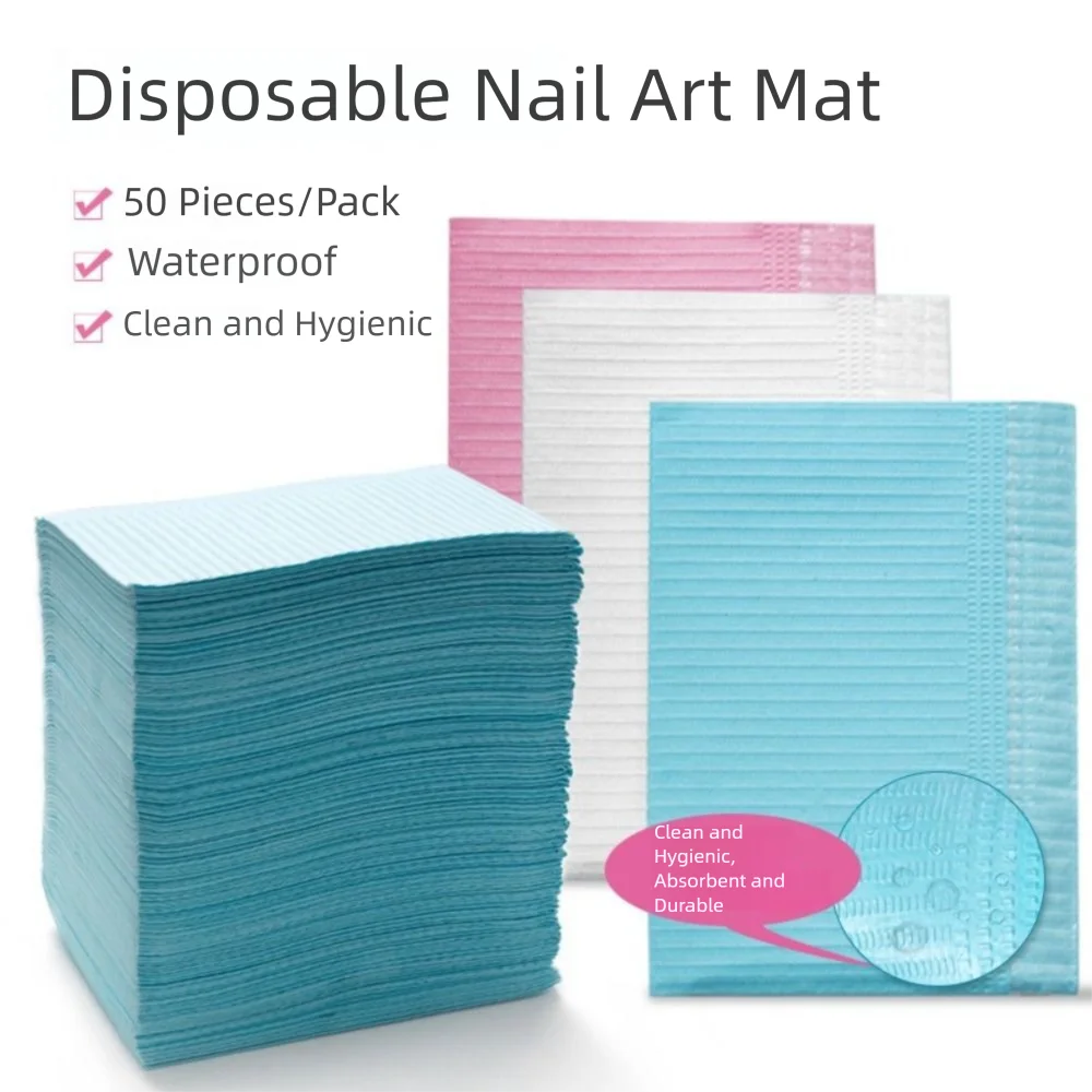 

New Paper Nail Art Mat Double Layer Foldable Disposable Table Mat Waterproof Pad Tattoo Studio