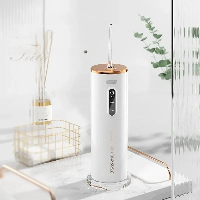 Electric Teeth Irrigator Portable Wireless Handheld Oral Irrigator 3 Cleaning Modes IPX6 Waterproof USB Charging Teeth Cleaner