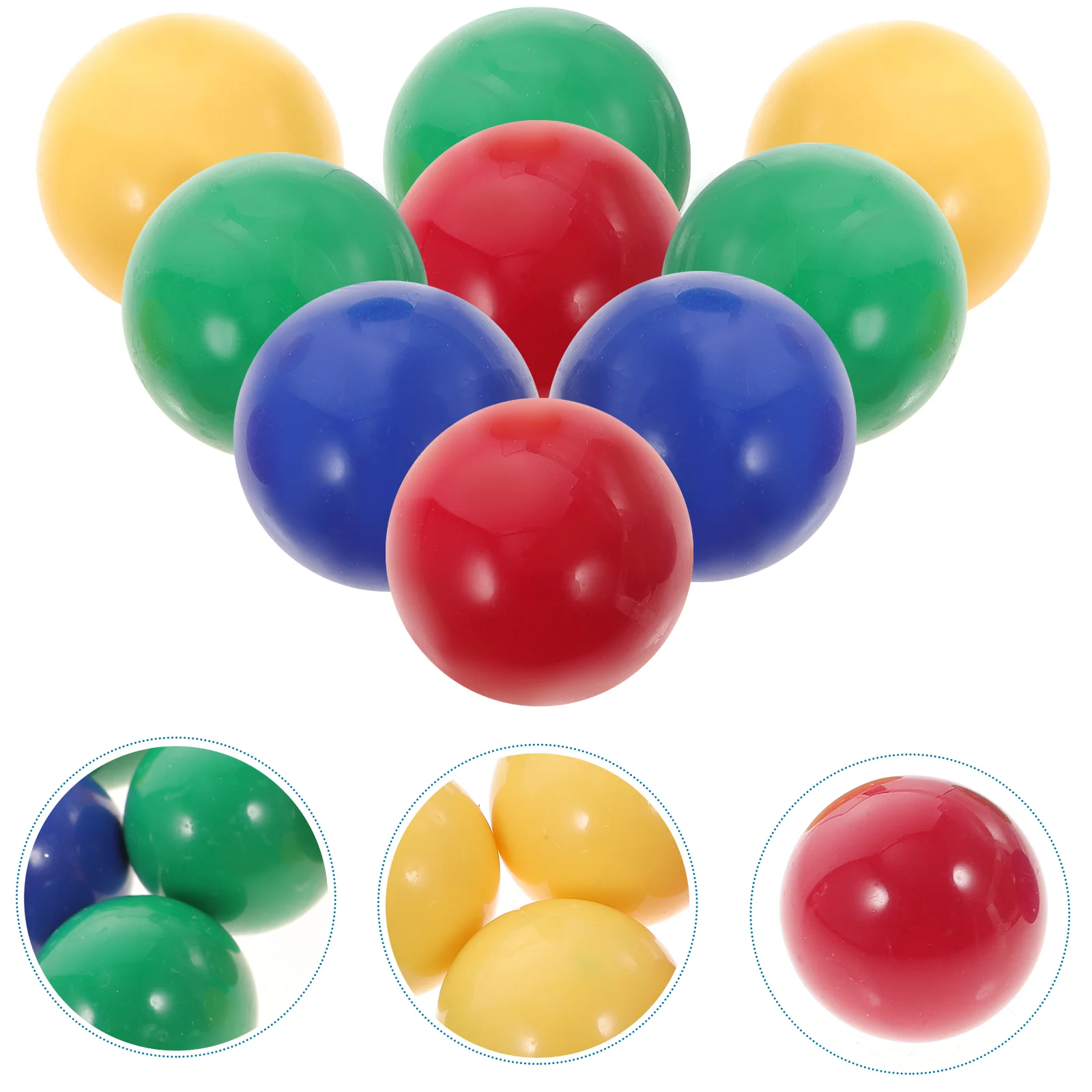 48 Pcs Checkers Colored Solid Ball Toddler Toys Game Replacement Plastic Kid Marbles Balls