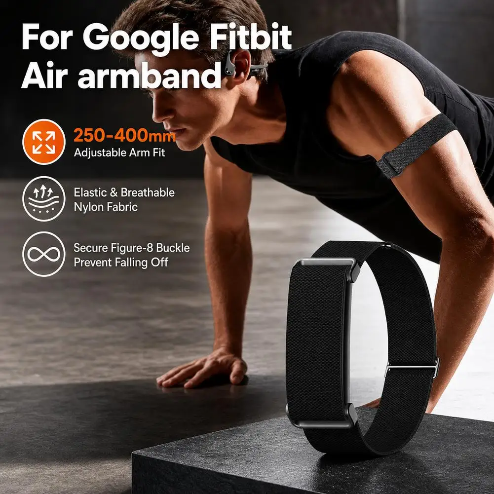 Elastic Nylon Strap for Google Fitbit Air Eight Buckle Arm Bracelet Compatible with Various Fitness Trackers