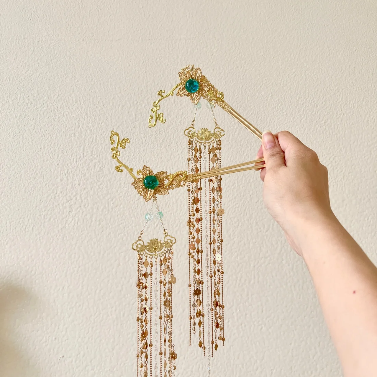 착용 꽃 모자를 쓰고 있죠 진주 가짜 머리띠 성인 보석 한 중국 의류 헤어 액세서리 민족 스타일 수제 화환