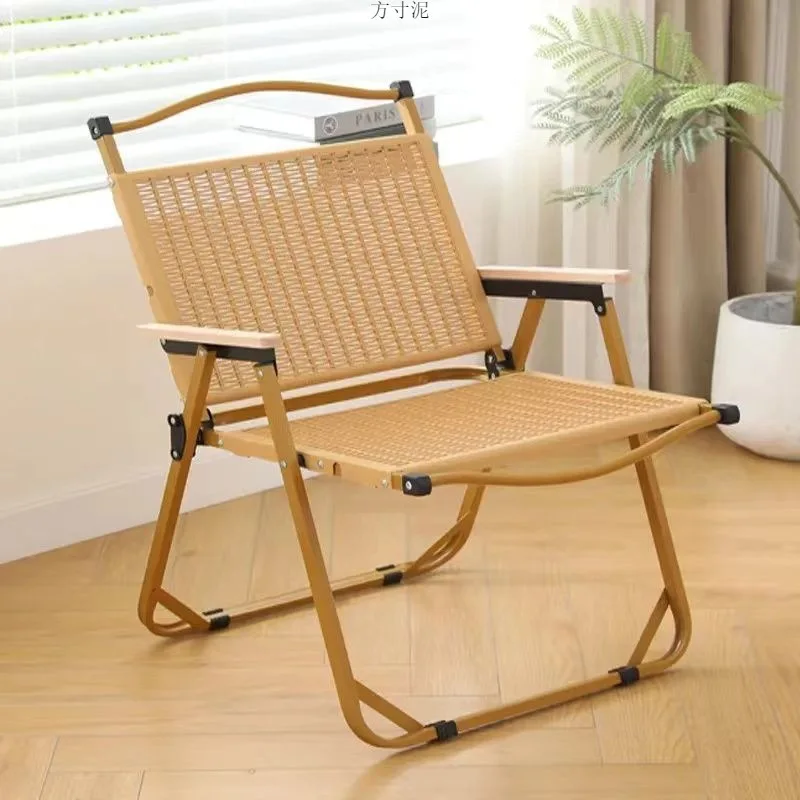 Durable Iron Steel Portable Outdoor Folding Chair Modern Design for Beach Picnic Fishing Camping Hotel Gym Bedroom School Use  ك