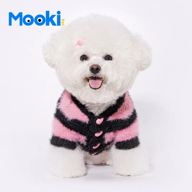 MOOKIPET Blackberry Cardigan  Pet puppy Clothing small and medium-sized dog cat  Autumn and winter warm clothes  Chihuahua