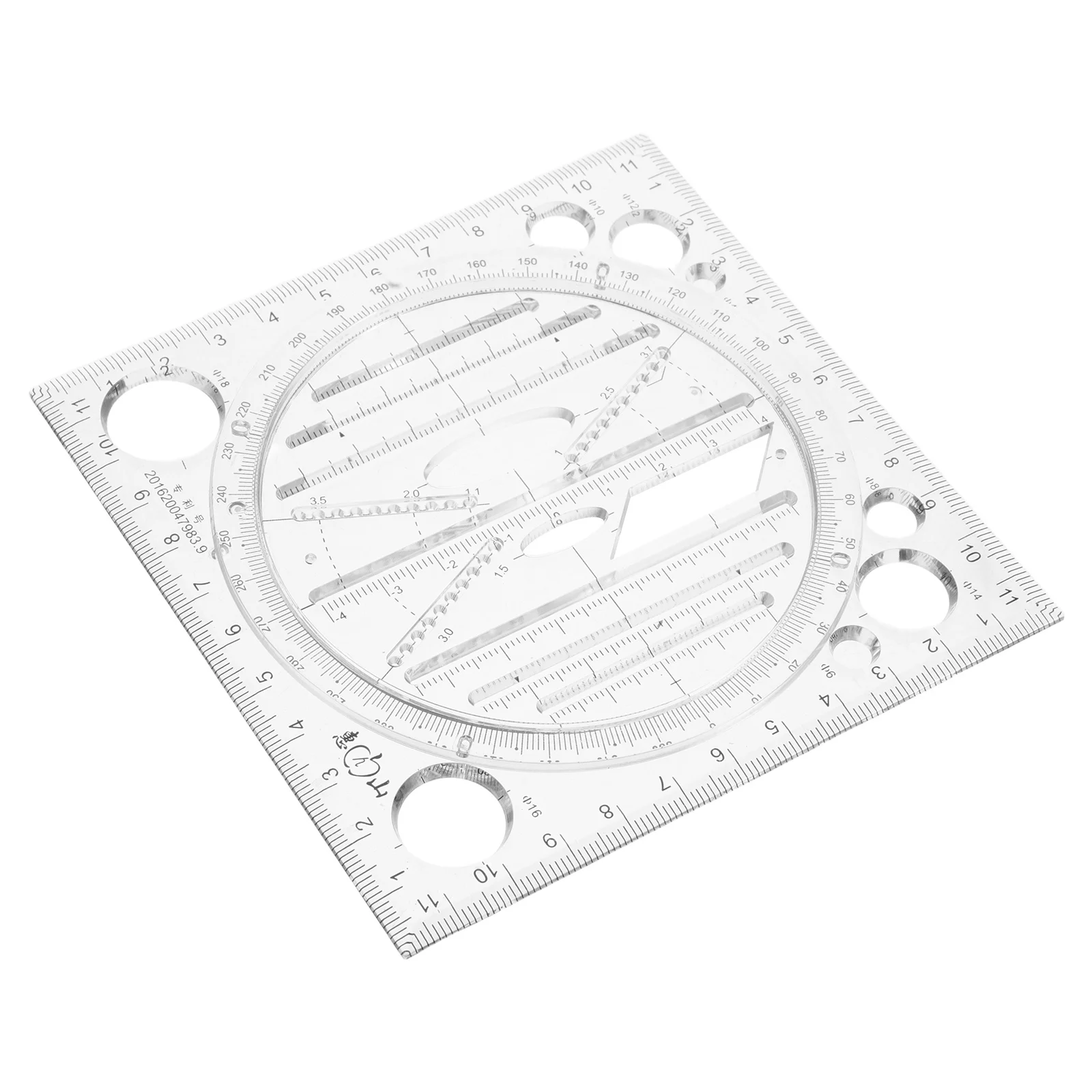 Drawing Ruler High Precision Multifunctional Geometry Tool For Students Engineers School Office Stem Projects Circle Template