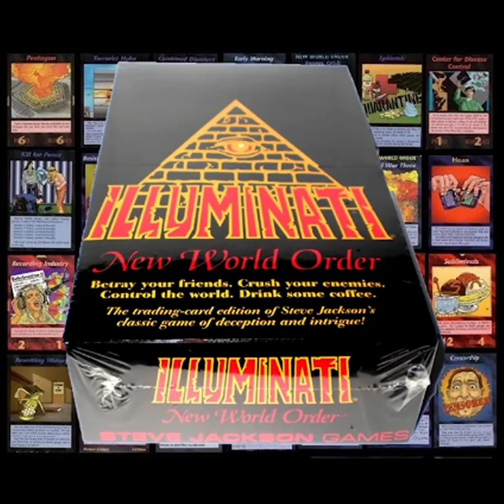 for Illuminati 1995 Edition English Version Board Game Cards 110pcs Fun Party Game Novel Peripheral Collection Card Holiday Gift