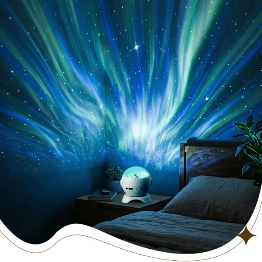 Bluetooth Speaker Star Projector Light RGB Northern Light Remote Control Galaxy Projector 360 Rotatable Planet Patterns