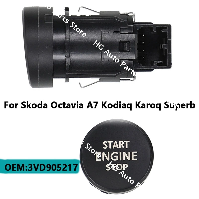 

OEM: 3VD 905 217 3VD905217 For Skoda Octavia A7 Kodiaq Karoq Superb 3V One Button Start Switch 1PC
