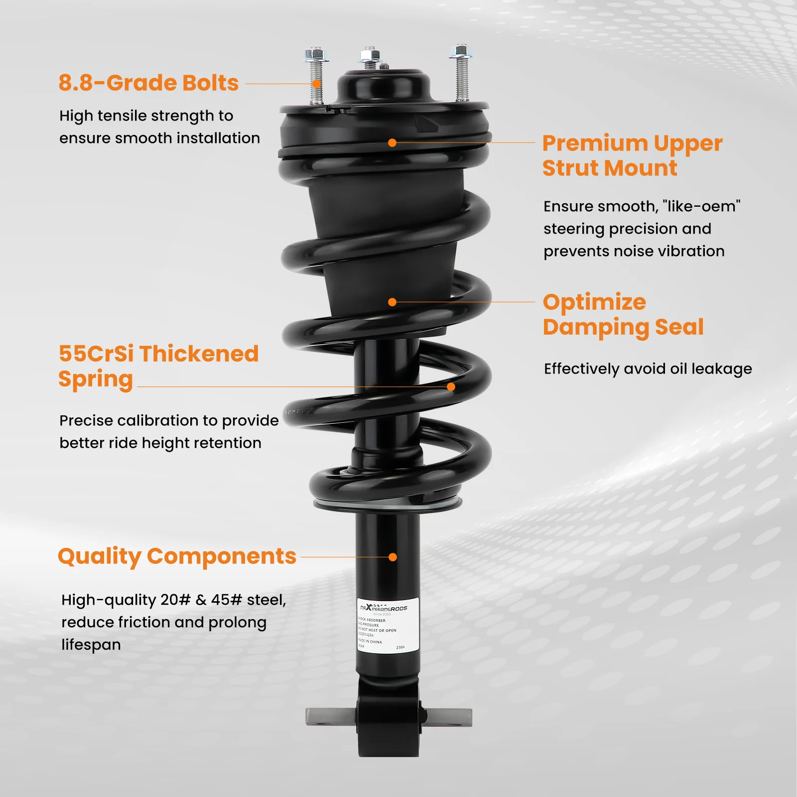 

2 передние амортизационные стойки с пружинами для GMC Yukon XL 1500 Chevrolet Tahoe Suburban 2009-2014
