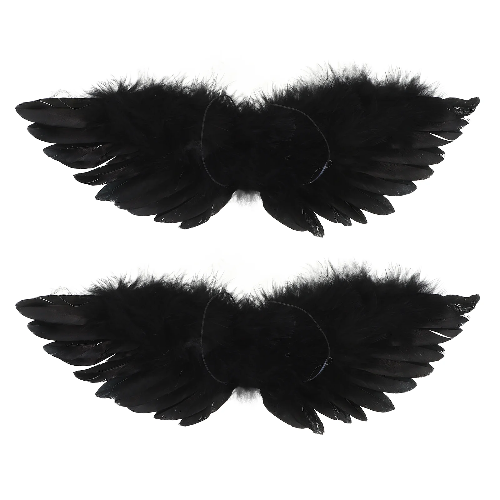 

2pcs Halloween Wings For Dolls Delicate Wing Fashionable Wing Props Simulation Plume Wing