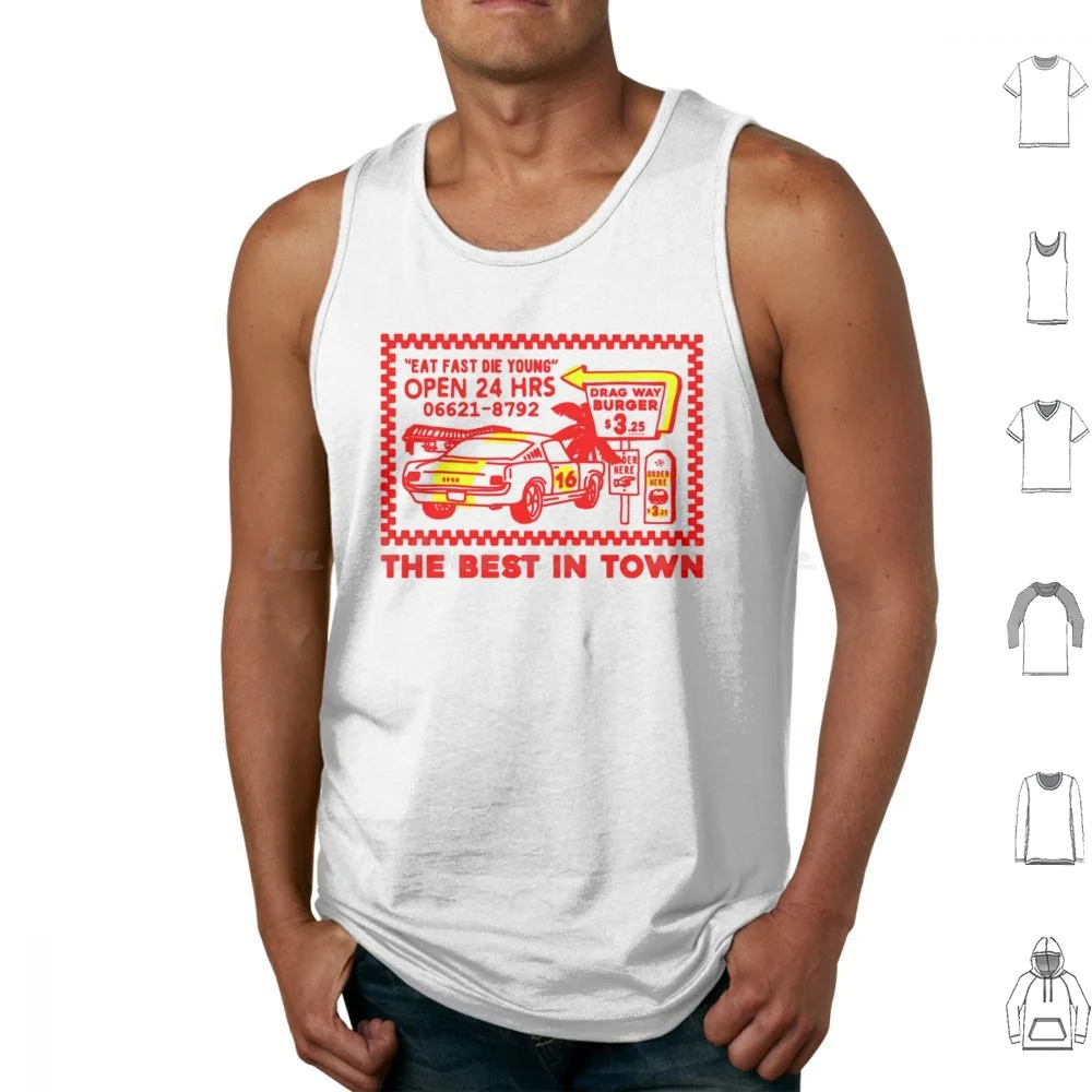 Drag Way Burgers Tank Tops Print Cotton In And Out Burger In And Out Long Sleeve Burger And Fries Best Friend Burger King