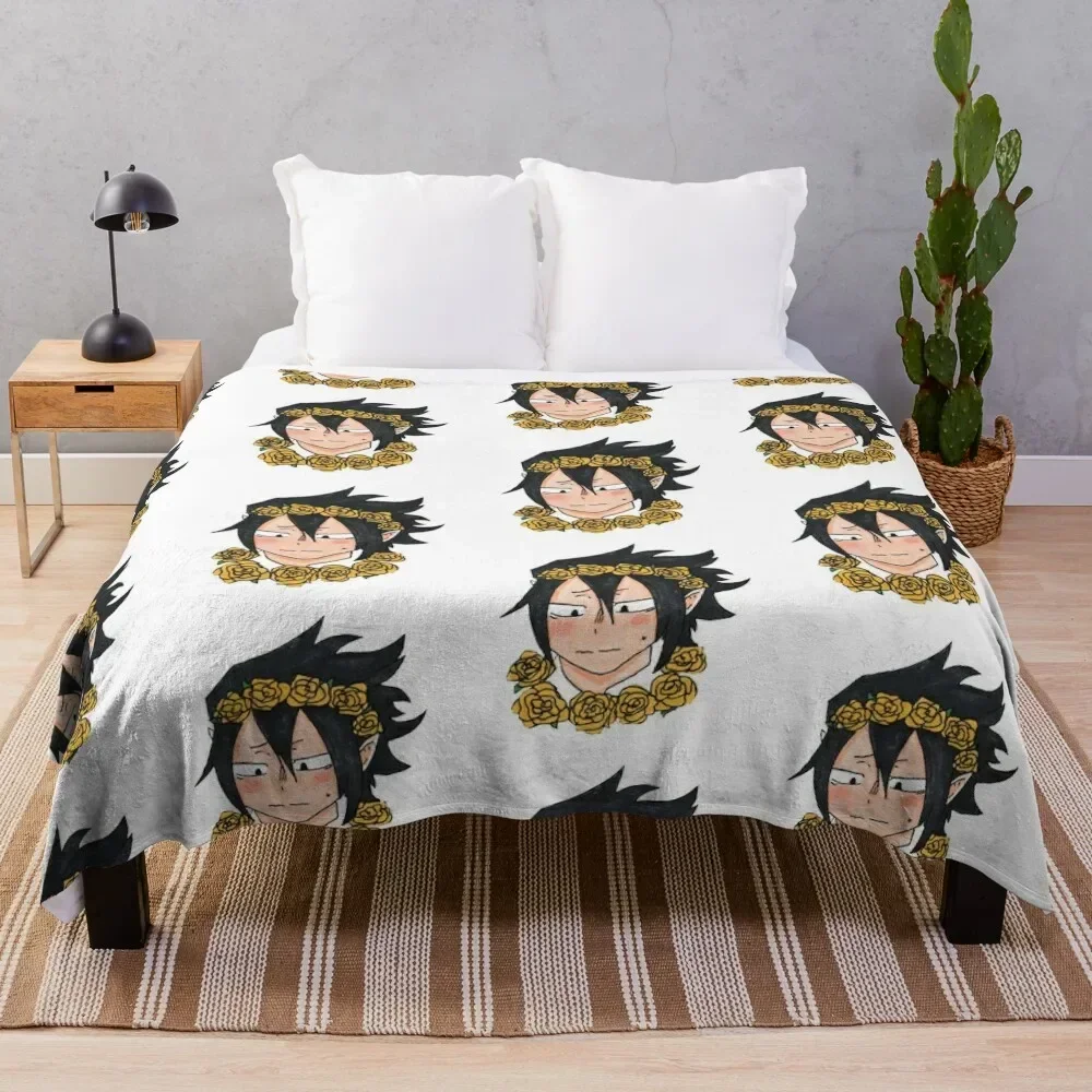 Tamaki Amajiki Flower Crown Throw Blanket Stuffeds Furry Designers Retros Blankets