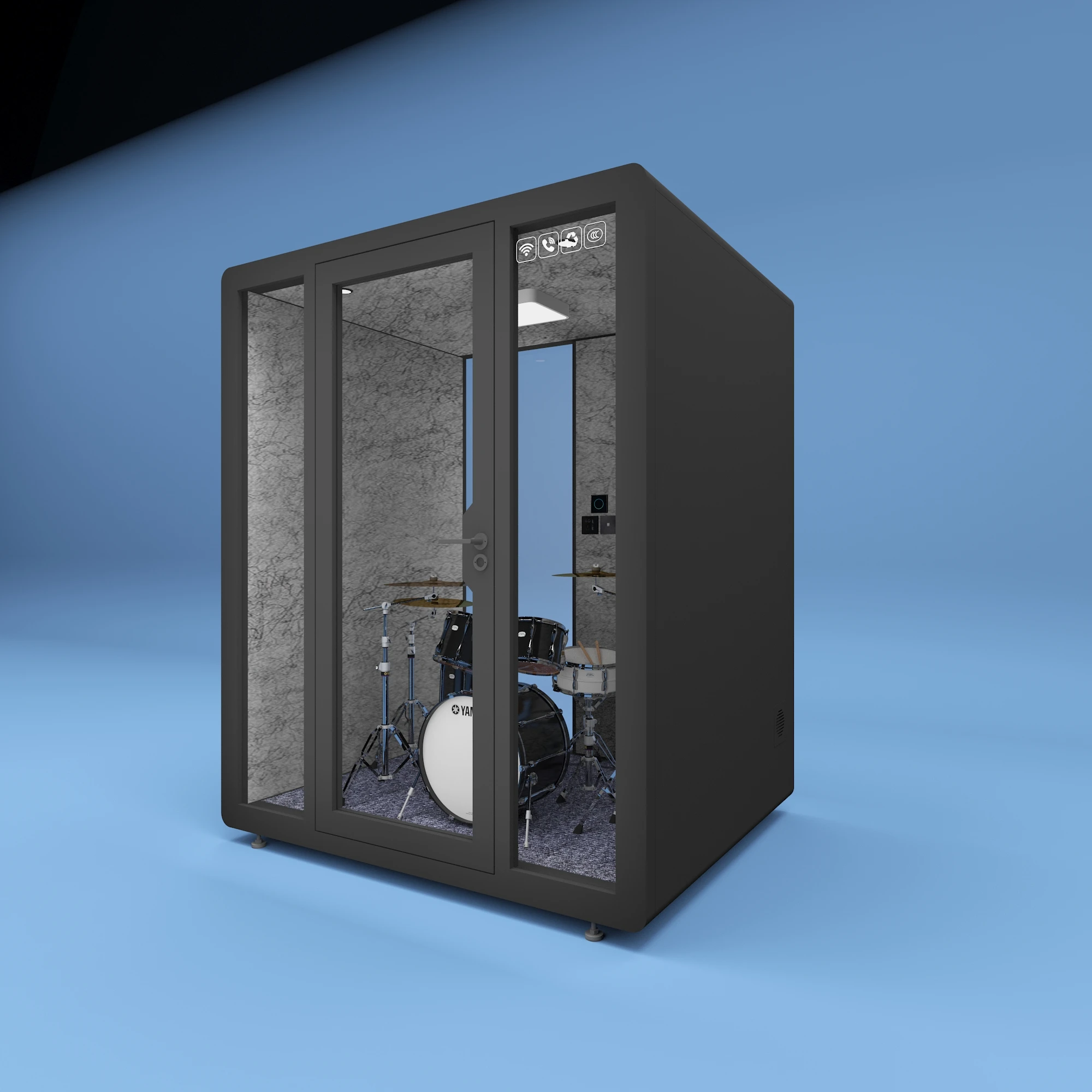 عمودي مدمج سهل التجميع بإطار معدني عازل للصوت وحدات خارجية صغيرة للمنزل والحديقة والمكتب