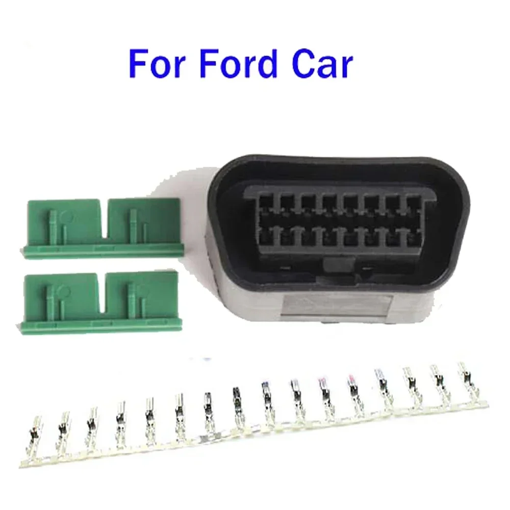 OBD Plug + Terminal + Insert OBD OBD2 Female Connector J1962f Plug OBD 2 16 PIN with Terminal Suitable for Audi/BMW/Honda/Toyota