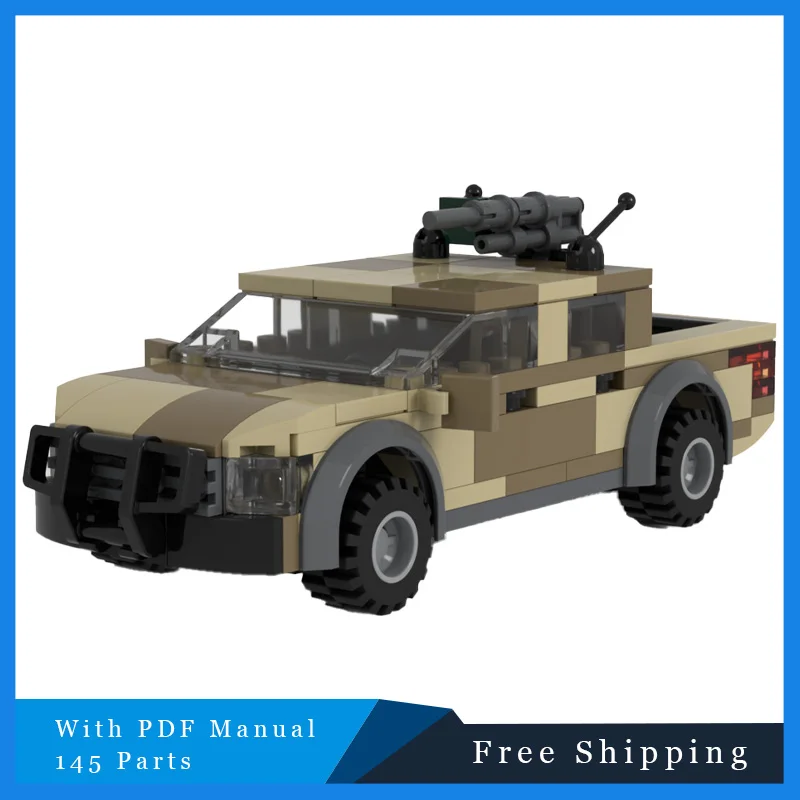 

145 шт. MOC, креативный крутой пикап, модульные строительные блоки, модель, коллекционные игрушки для детей, образование, сделай сам, сборка, подарки на день рождения