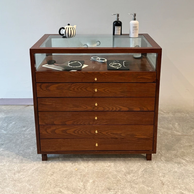 

Jewelry cabinet Jewelry Internet celebrity showcase Display cabinet Boutique Simple bucket Light luxury