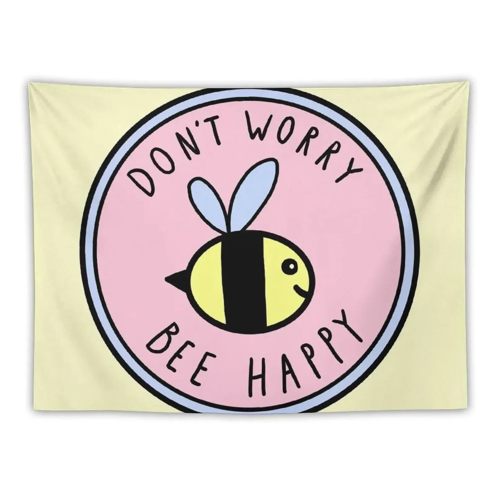 

Don't Worry Bee Happy Tapestry Room Decoration Accessories Funny Tapestry