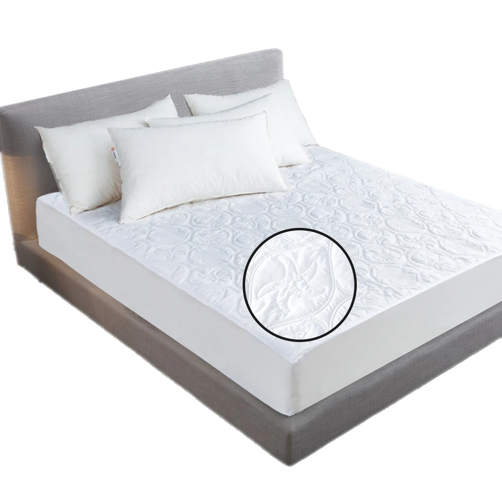 Waterproof Mattress Protector Breathable Cotton Bed Pad Mat Protective Cover, Twin 39x75+18inches