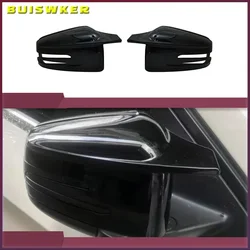 Carbon Fiber Look Side Rearview Mirror Cover Trim For Mercedes Benz ML Class W166 GL X166 GLS X166 GLE W166 / GLE Coupe C292