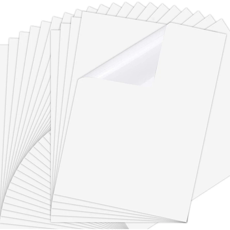 25 Vellen 8.3X11.6 Inch Inkjetstickerpapier, Afdrukbare Transparantie Film Snel Droog Papier Label Voor Inkjetprinters