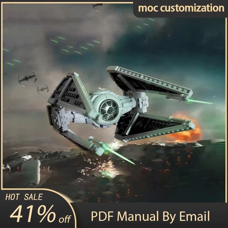 

418pcs Spaceship TIE Interceptors Moc Building Blocks Modified From Imperial Fighters Model DIY Assembly Bricks Toys Gifts
