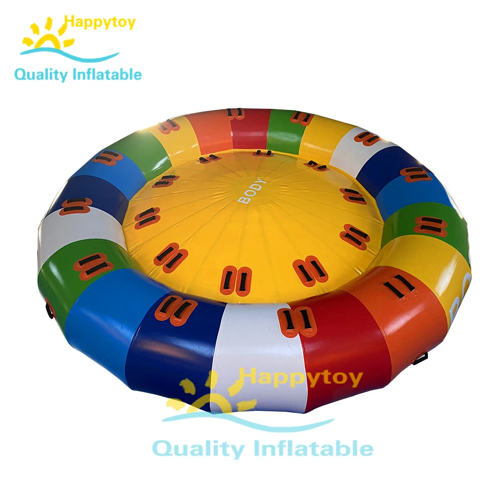 Commercial Grade Spinning Water Twisters Disco Boat Tube Crazy Inflatable Disco Boat For Sale