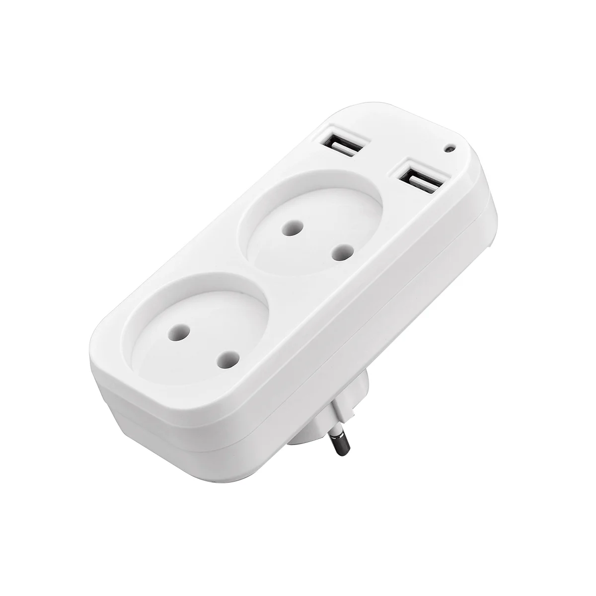 مقبس الحائط USB محول القابس منفذ المقبس المزدوج لشحن الهاتف منفذ USB مزدوج 5 فولت 2A USB منفذ كهربائي الاتحاد الأوروبي التوصيل